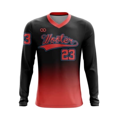Custom Team Long Sleeve V-Neck T-Shirt - Elevate Team Elegance with Wooter Apparel's Expertise.